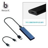 Blesiya External M.2 NVME to USB 3.1 Enclosure Adapter, M.2 SSD Case with Type-C for 2230 2242 2260 NVMe SSD Content Designers 2TB