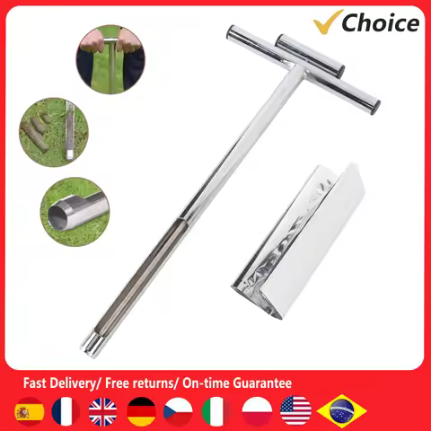 Tubular Soil Sampler Probe Soil Sample Probe with Ejector Tubular Stainless Steel Rod T Shaped Handl