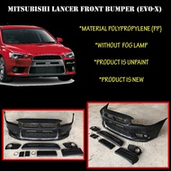 MITSUBISHI LANCER FRONT BUMPER WITHOUT FOG LAMP (EVO-X) (EVO10) (E10) (EVO X) POLYPROPYLENE (PP) SKI