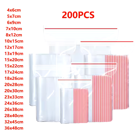 Small Zip Lock Plastic Bags Reclosable Transparent Bag Vacuum Storage Bag Clear Bags Ziplock Food St