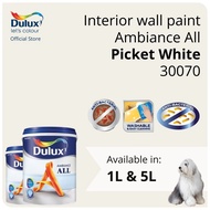 Dulux Interior Wall Paint - Picket White (30070)  (Ambiance All) - 1L / 5L