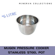 Mugen Pressure Cooker Replacement Stainless Steel Inner Pot, 6Liters, SAE304, Free Shipping, Ready S