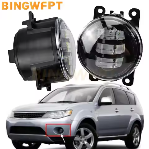 2 Pcs/Pair LED Lamp Fog lamp Super bright assembly For Mitsubishi Outlander XL 2007-2013 For Mitsubi