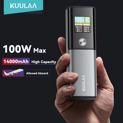 KUULAA 100W Power Bank 14000mAh Portable Charger External Battery PowerBank for Macbook for iPad Lap