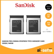 SanDisk PRO-CINEMA CFEXPRESS TYPE B MEMORY CARD 320GB / 640GB WITH UP TO 1700MB/S , DURABLE ENCLOSUR