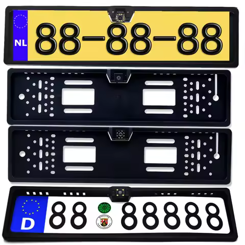 Pakring CCD Car Rear View Camera EU European License Plate Frame Waterproof Night Vision Reverse Bac