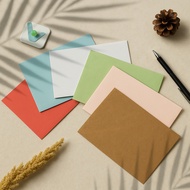 HIJAU MERAH (Contents 50 PCS) Aesthetic Colorful Envelopes A5 A6 A7 A8 brown red green pink white /b