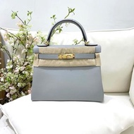 Hermes Kelly 28 海鷗灰金扣