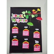 HIASAN DINDING Picket schedule paper wall decoration