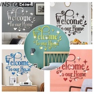 INSTORE1 Acrylic Mirror Wall Sticker, DIY Art Mural English Alphabet Mirror Sticker, Decorative Self-Adhesive Letter Design 3D 3D Letter Signs Decal Wall