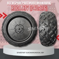 Ban Roda Mobil Mainan Aki Full Karet Ukuran 40cmx16cm Type Besar ATV