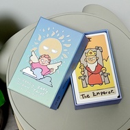 Drawing Bad Tarot Cards 12 * 7cm 80 Sheets Heaven And Earth Cover Gift Box Type Coated Paper Double-