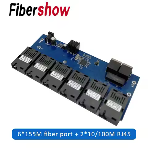 10/100M Fast Ethernet switch Converter 20KM Ethernet Fiber Optical Media Converter Single Mode 2*RJ4