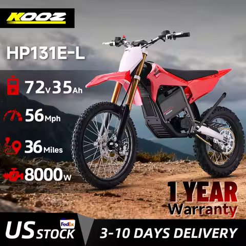 KOOZ HP131E-L 72V 8000W Pro Electric Dirt Bike for Adults,3 Speed Modes Electric Motorcycle Up to 56