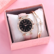gift for women jam tangan wanita 2 jam tangan pelajar perempuan trend fesyen Korea gelang berlian se