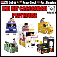 DIY Kid Cardboard Playhouse For Kids Fun| DIY Craft For Kids 3D DIY Kid Playhouse House Art Painting