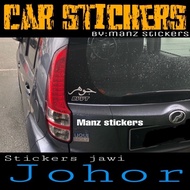 JAWI JOHOR  D2 / CAR STICKER TULISAN JAWI JOHOR