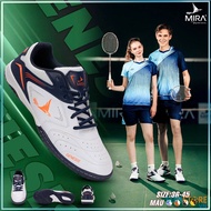 Giày Cầu Lông Mira Genesis Màu Trắng Xanh Đen - Giày Thể Thao Nhẹ  Thoáng Khí Dễ Vệ Sinh