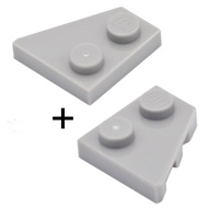 COOLPON|This Is LEGO Lego's Parts Light Gray Pair Wedge Brick 2x2 Left+Right 24307+24299