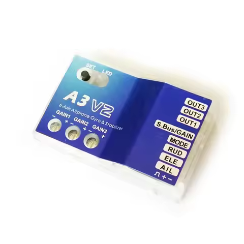 High Quality 3 Axis Gyro A3 V2 Aeroplane Flight Controller Stabilizer for RC Airplane Fixed-wing Fix