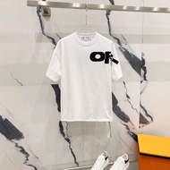 off-white Summer short-sleeved OFF trendy brand T-shirt the same for men and women OW front and rear