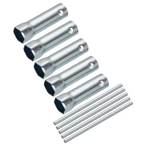 5Pcs 21mm Spark Plug Wrench Universal Dual Ended Wrench Socket Tool Spanner Set with Torque Bar Hand