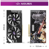 AISURIX AMD การ์ดจอ RX 580 8GB GDDR5 HDMI 2048SP 256Bit Radeon RX580 VGA การ์ดกราฟิก