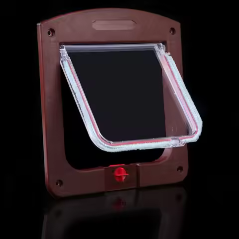 Pet Door with 4 Way Lock Cat Door Small Pet Gate Door Kit for Cats & Dogs