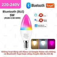 Bóng Đèn LED Thông Minh E14 TUYA Bluetooth WiFi Có Thể Điều Chỉnh Độ Sáng RGB 220V Với Ứng Dụng Điều