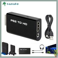 TAMAKO Converter, Game to HDMI PS2 to HDMI Adapter, Durable 3.5mm Audio Output 480i/480p/576i HD Cab