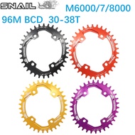 Snail Chainring Oval 96BCD asymmetrical for Shimano M7000 M8000 M9000 32T 34T 36T 38T MTB Bike Chain