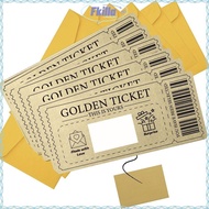 FKILLA Golden Ticket Scratch- Card, Scratch  Ticket  Concert Ticket,  with Envelope Raffle Gift Part