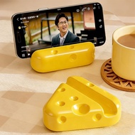 Cheese Phone Holder Stand ABS High Gloss Finish Cute Desk Decoration Table Decoration Cute Desk Deco