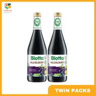 Biotta Wild Bilberry Juice (500ml x 2) - Twin Packs