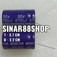 ELCO ECO EKO ELKO CAPASITOR 4700UF/50V 4700UF 50V 4700UF50V 4700/50V 4.700UF/50V MONSTAR