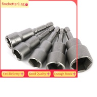 【FINE】65mm Long 5.5-19mm Hexagon Nut Driver Drill Bit Socket Wrench Extension Sleeve