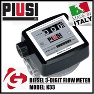 [FLOW METER] 3 DIGIT Diesel Flow Meter - Brand PIUSI (Made In Italy) , Input/Output Size : 1"