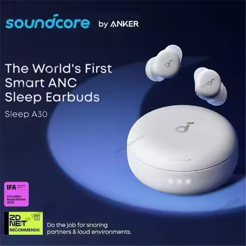 Soundcore Sleep A30 The World's First Smart ANC Sleep Earbuds Comfort AI Brainwave Audio 9-hour Play