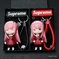Cartoon animation creative car keychain 2D style02National team figurine accessories, bag pendants, 