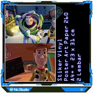 Poster Sticker Toy Story A4 2 Sheets Animation Movie Kids Tv Event Sticker Vinyl ArtPaper Wall Kinde