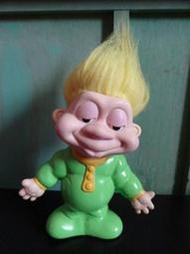 ▲美好時光▼ 珍藏 美國早期-1992 巨魔娃娃/醜娃/幸運小子 troll doll 存錢筒  老美系玩具/絕版玩具