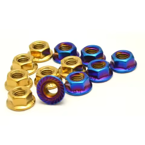 M10*1.25 6Pcs Rear Sprocket Nuts For Suzuki GSX-R600 GSX-R750 GSXR600 GSXR750 GSX-R1000 GSXR1100 GSX