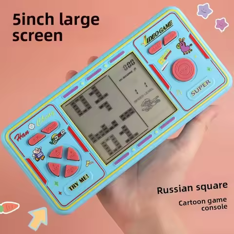 Large-Screen Russian Tetris Game Console - Classic, Nostalgic, And Retro Gift