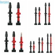 LACYES Tubeless Tire Valves,|Tubeless Tire Valve F/V Valve Nipples, Uni-body Square Base MTB Anodized Removable Bike Rim Profiles