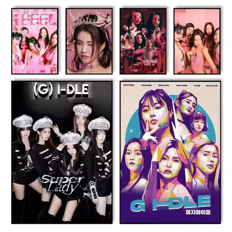 Kpop Girls G-GIDLE (G)I-DLE Poster sticky wall waterproof home living room bedroom bar aesthetic dec