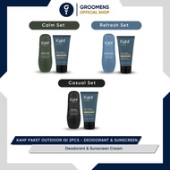 Kahf Outdoor Package Contents 2 pcs - Deodorant & Sunscreen Cream Kahf Deodorant