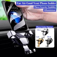 Car Air Cond Vent Phone Mount Air Cond Clip 360 Rotating Car Metal Gravity Aircon Vent Clip Stand Mo