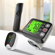 JUSTLANG Backlit Wrist Blood Pressure Monitor Medical Digital Finger clip oximeter Highlight LED Dis