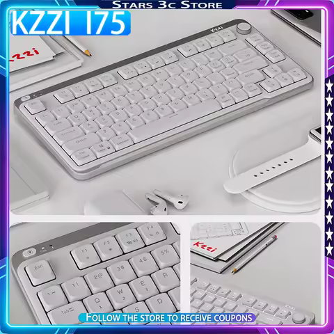 KZZI I75 Youth Edition Mechanical Keyboard Low Axis Business Office Slim and Portable Hot Swappable 