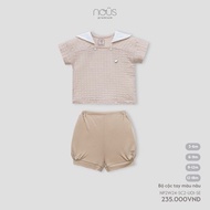 NOUS - Brown short sleeve set 3M 6M 9M 12M - SS24.T8A- ZN492 - ZZZ